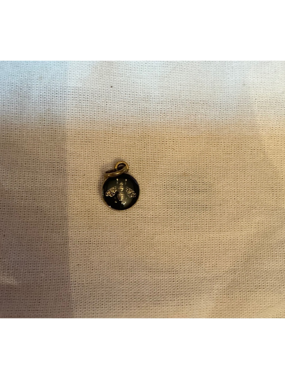 Gucci Small Black Enamel Bee Zipper Pull/Charm